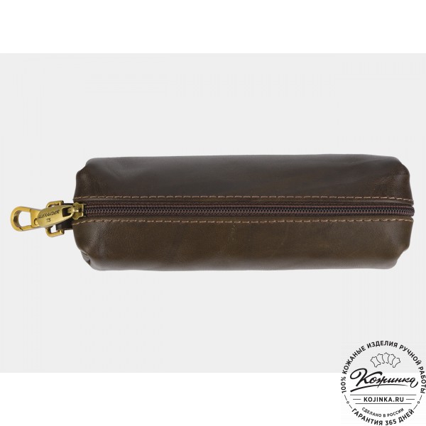 Кожаная ключница «Мальта» (оливковая). фото 1